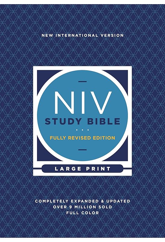 NIV Study Bible, Fully Revised Edition (Study Deeply. Believe Wholeheartedly.), Large Print, Hardcover, Red Letter, Comfort Print by Zondervan