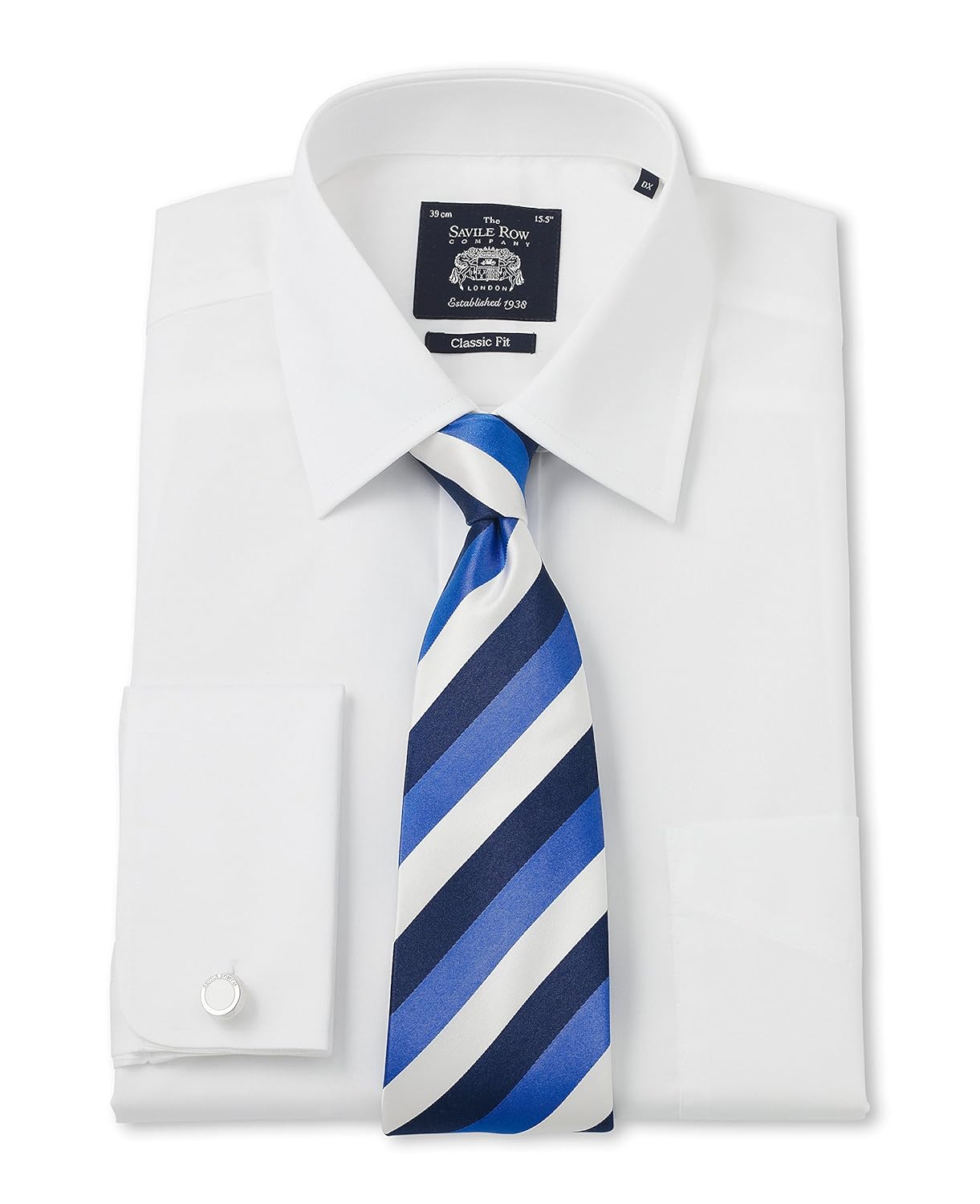 

Savile Row Mens White Poplin Dress Shirt