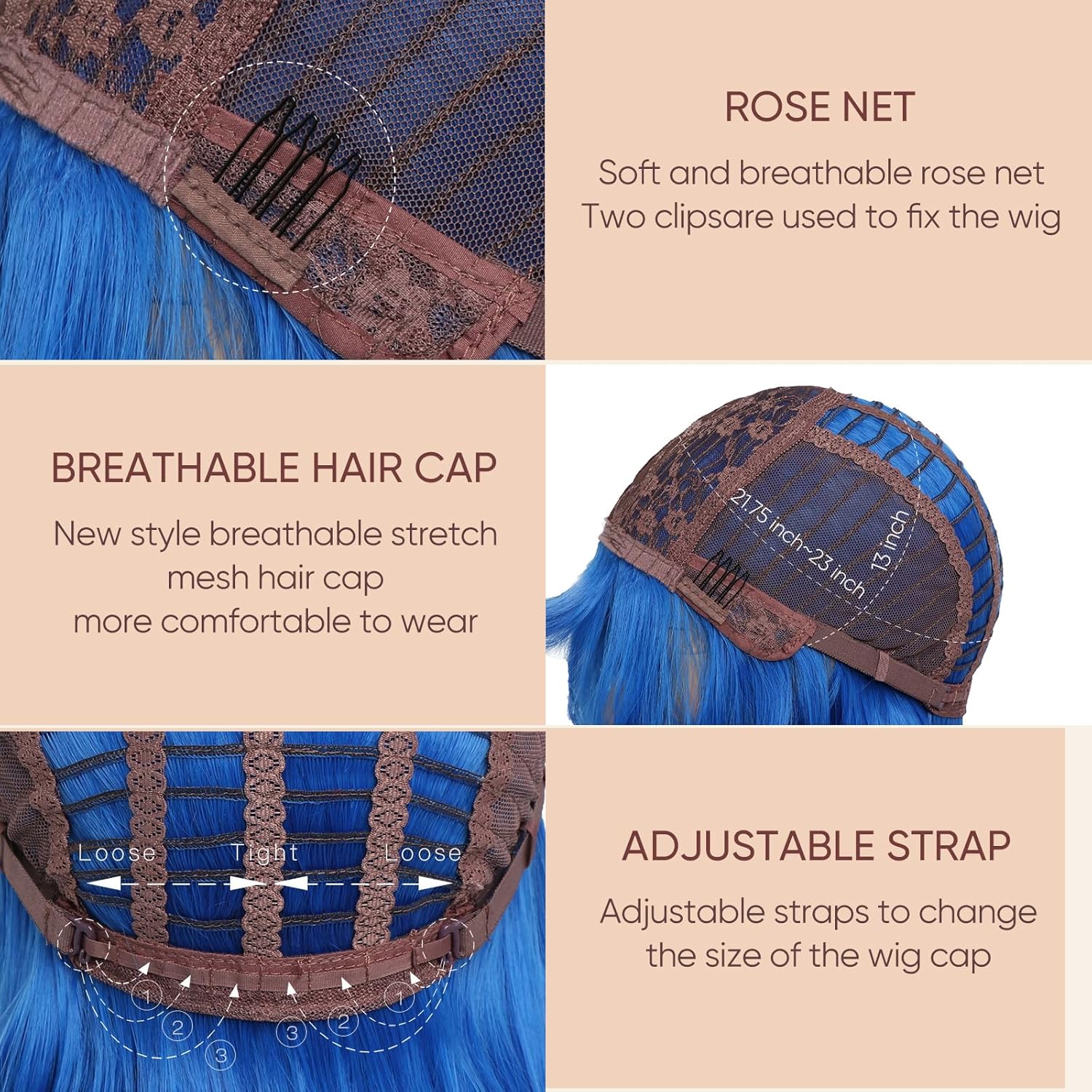 Kurze blonde Perücke für Frauen, natürliches Kunsthaar, Ombre-Bob-Perücke mit ordentlichem Pony, dunklem Ansatz für Alltag/Party/Cosplay (10 Zoll, Blond)._voghion.com