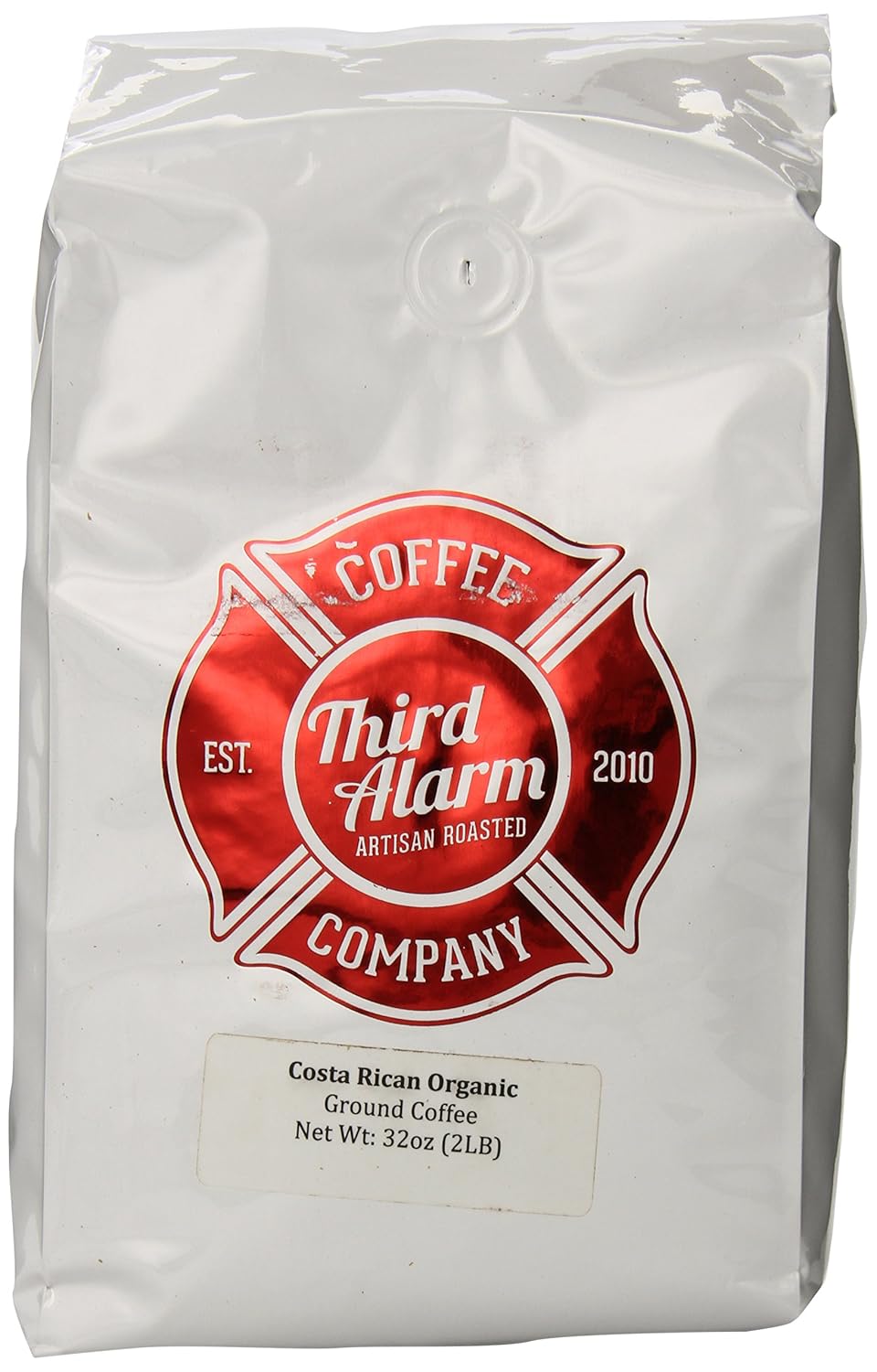 third alarm costa rican organic ground coffee, 32 ounce