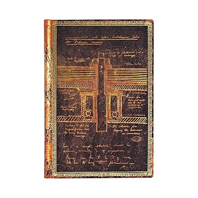 Paperblanks | Tesla, Sketch of a Turbine | Embellished Manuscripts Collection | Softcover Flexi | Mini | Lined | 208 Pg | 80 GSM
