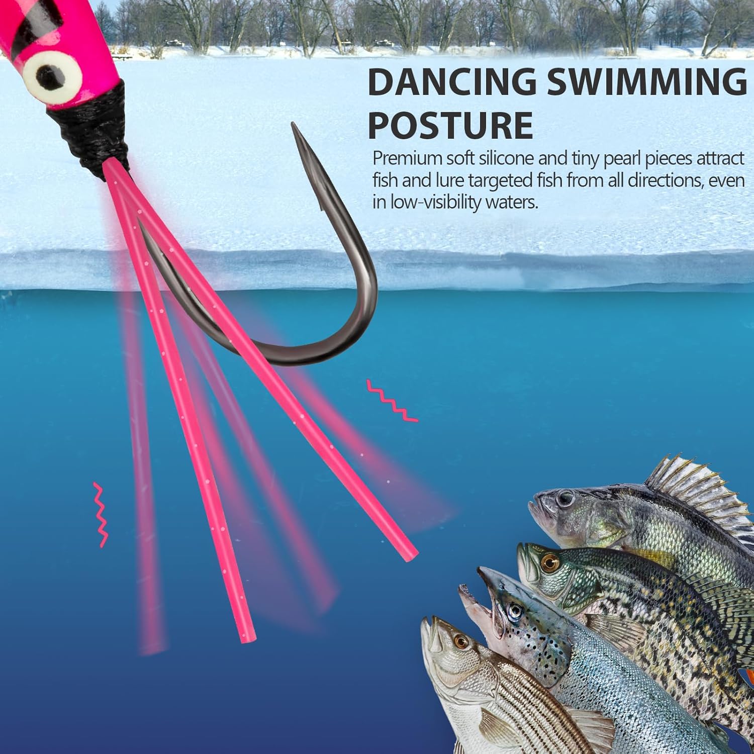 14/26/40PCS Glow Ice Fishing Jigs Set Winter Ice Fishing Lures Hooks Tackle  Jigs | eBay