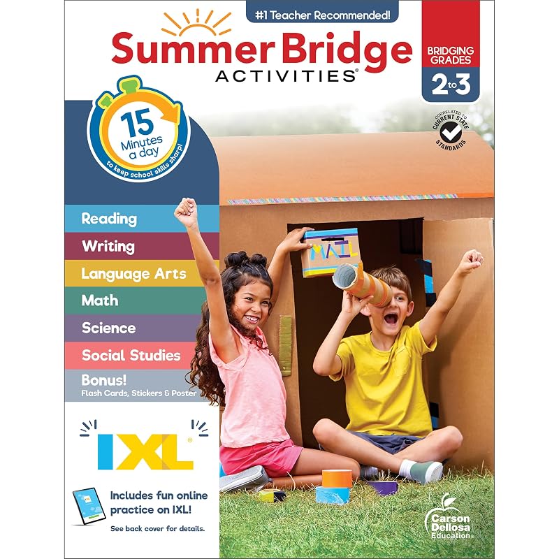 Summer Bridge Activities 2nd to 3rd Grade Workbooks, Activity Book With Math, Language Arts, Reading Comprehension, Science, Social Studies, Writing, Fitness, Flash Cards, Stickers and More by Summer Bridge Activities