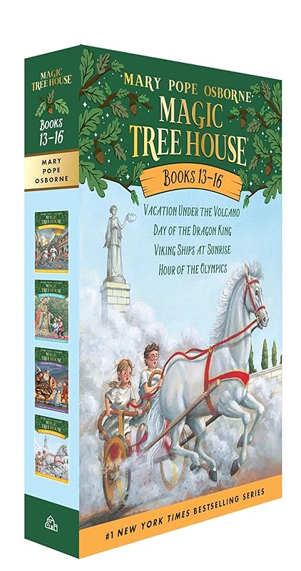 Magic Tree House Boxed Set, Books 13-16: Vacation Under the Volcano, Day of the Dragon King, Viking Ships at Sunrise, and Hour of the Olympics by Mary Pope Osborne