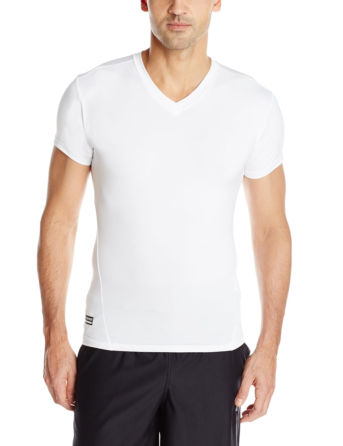 Under Armour 121601010 Men's Tactical HeatGear Compression V-Neck t-Shirt White | eBay