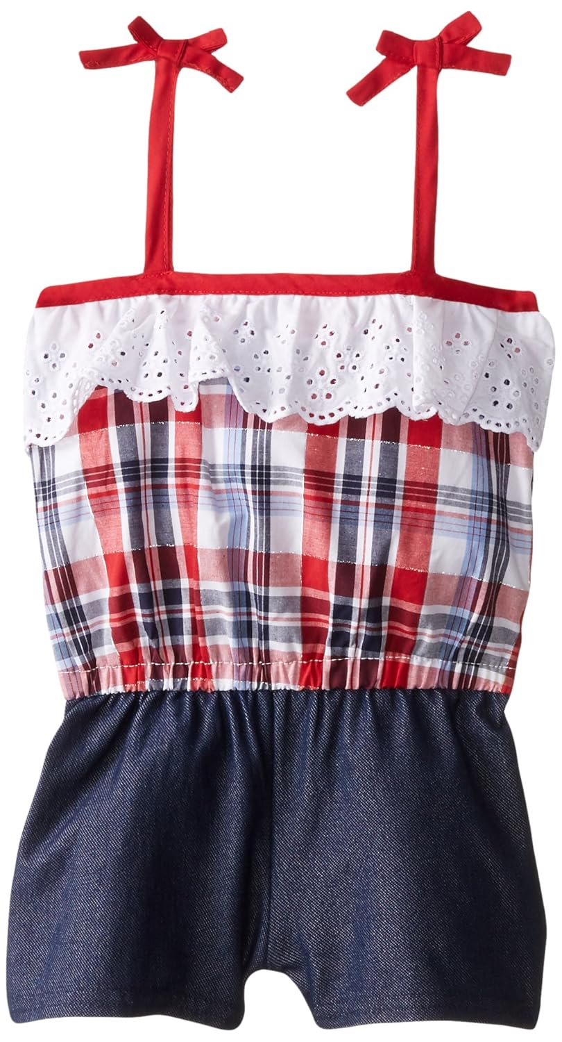 

The Children's Place Baby Girls' Americana Plaid Romper