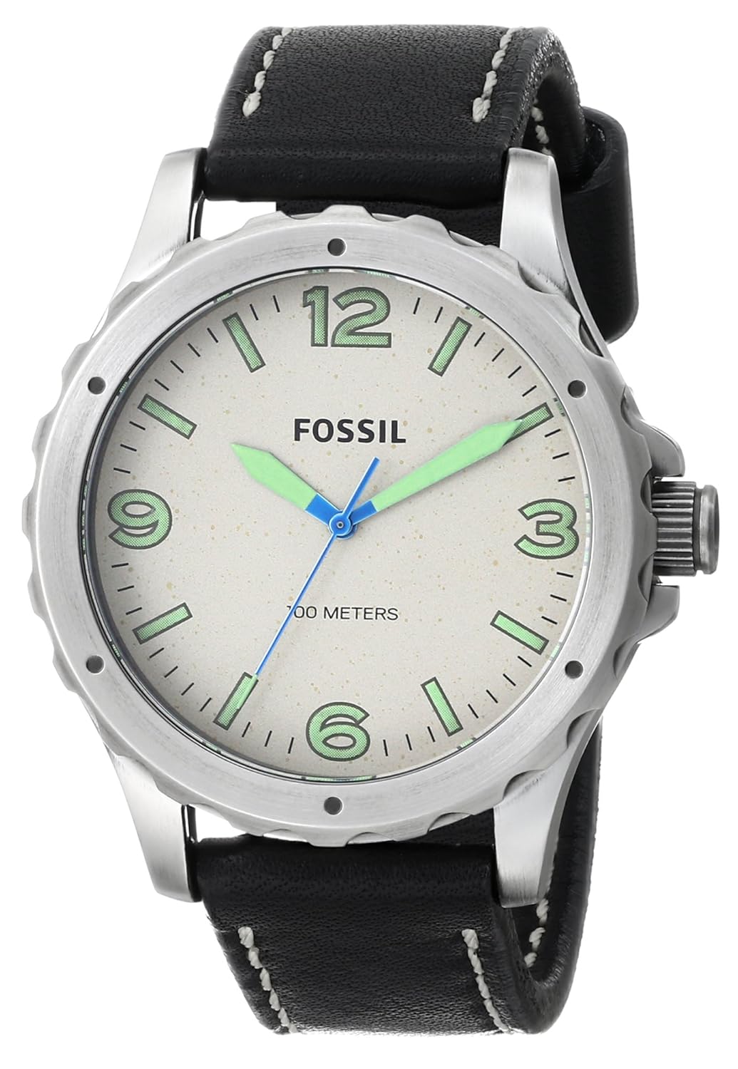 fossil mens jr1461 nate analog display analog quartz black