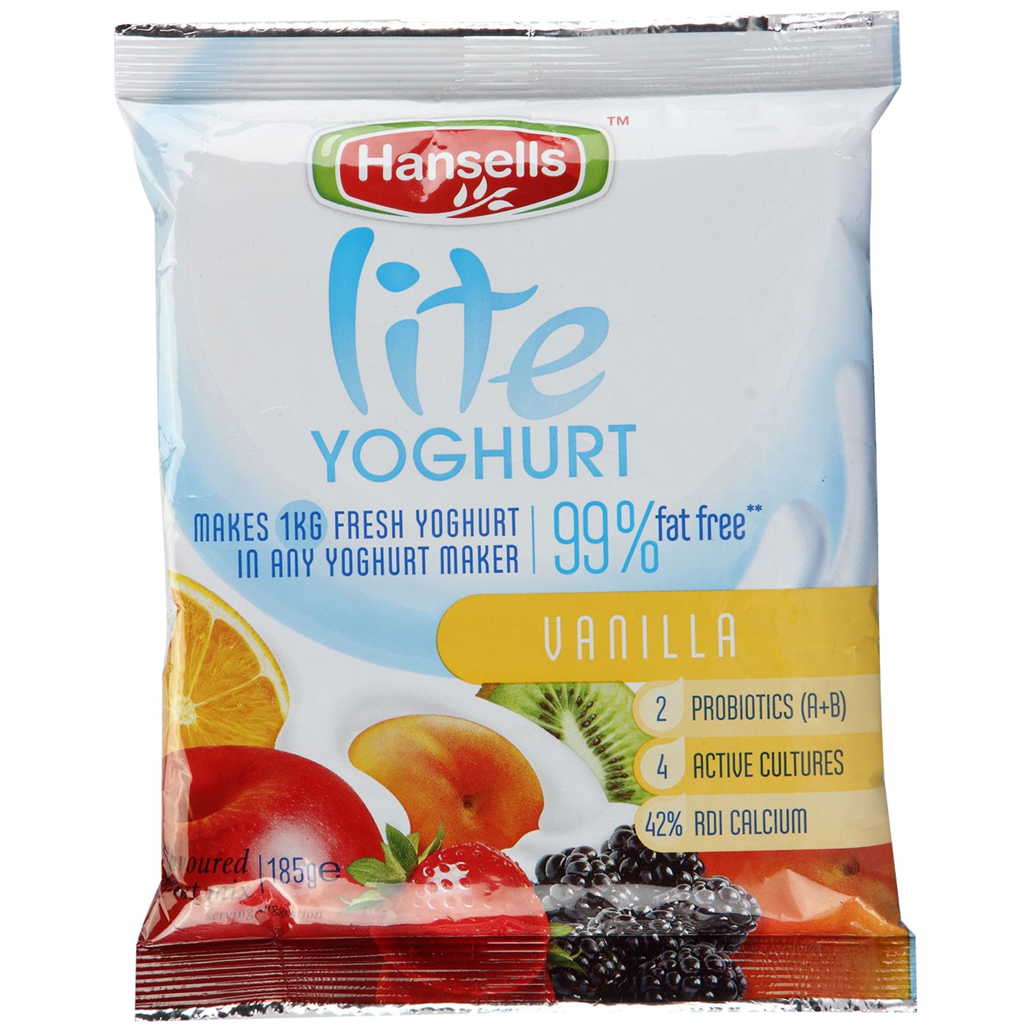 hansells 惠思乐 新西兰进口酸奶粉 自制无添加老酸奶 (低脂香草(185g