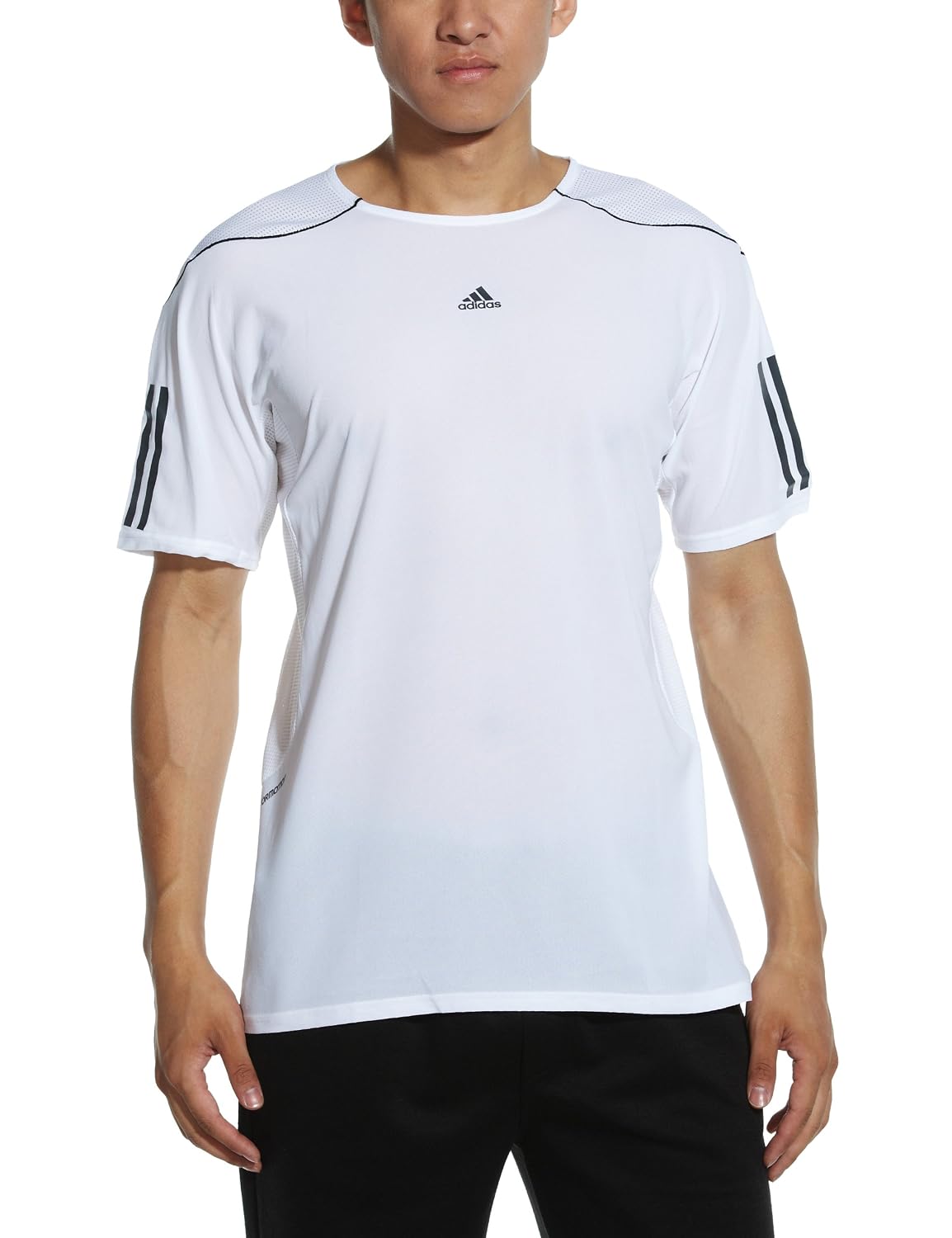 adidas 阿迪达斯 高级科技三条纹 短袖t恤 男式 短袖t恤 白 xl v36353