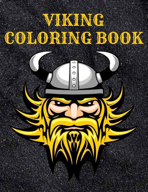Viking Coloring Book: Nordic Warriors With Spears Axes Shields For Norse Mythology Fans by John Sow