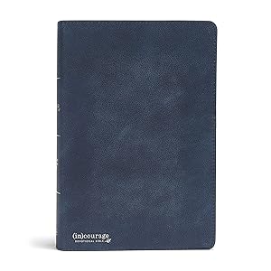 CSB (in)courage Devotional Bible, Navy Genuine Leather, Black Letter, Full-Color Design, Devotionals, Journaling Space, Reading Plans, Easy-to-Read Bible Serif Type by (in)courage