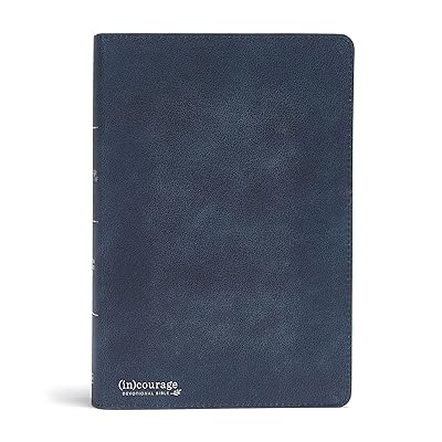 CSB (in)courage Devotional Bible, Navy Genuine Leather, Black Letter, Full-Color Design, Devotionals, Journaling Space, Reading Plans, Easy-to-Read Bible Serif Type
