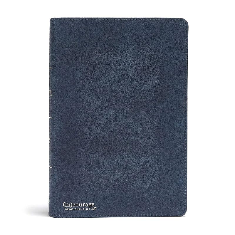 CSB (in)courage Devotional Bible, Navy Genuine Leather, Black Letter, Full-Color Design, Devotionals, Journaling Space, Reading Plans, Easy-to-Read Bible Serif Type by (in)courage