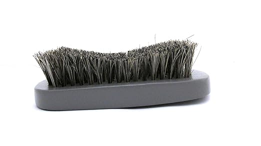 ANNIE SOFT WOODEN CURVED BRISTLES MILITARY BRUSH #2342 NATURAL BOAR&REINFORCED - Picture 6 of 10