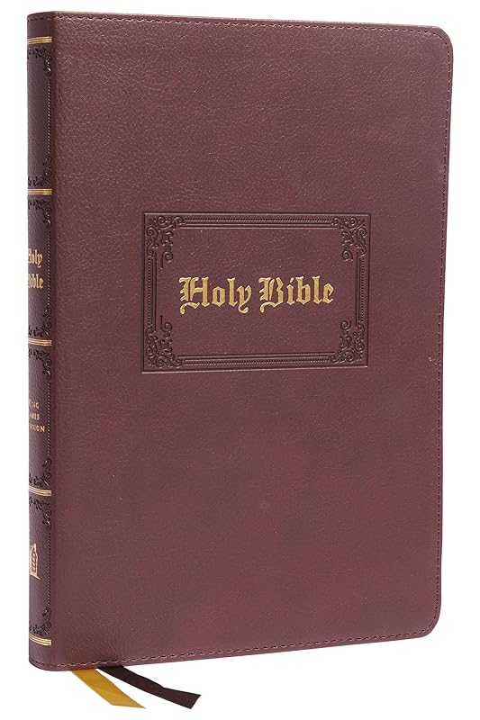 KJV Holy Bible: Large Print Thinline, Brown Leathersoft, Red Letter, Comfort Print: King James Version by Thomas Nelson