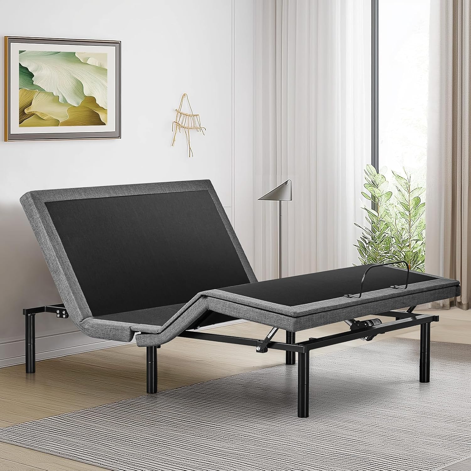 Twin XL Adjustable Bed Frame Ergonomic Electric Bed Base with
