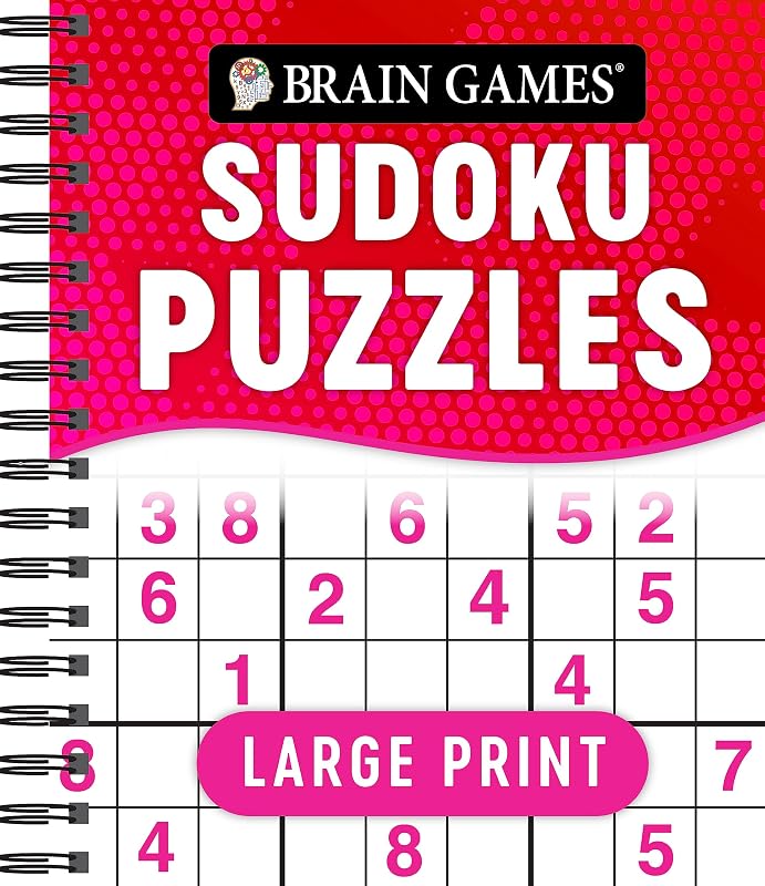 Brain Games - Large Print Sudoku Puzzles (Swoosh) by Publications International Ltd.