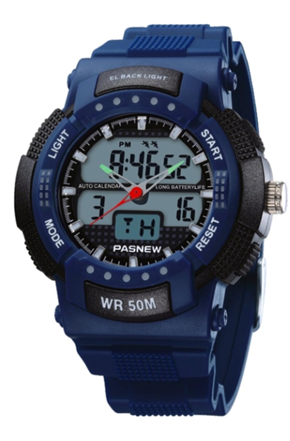 pasnew pse-361-n4 - reloj para hombres, correa