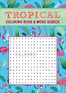 Tropical Coloring Book & Word Search