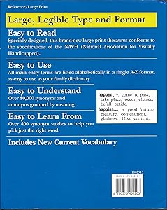 Random House Webster's Large Print Thesaurus
