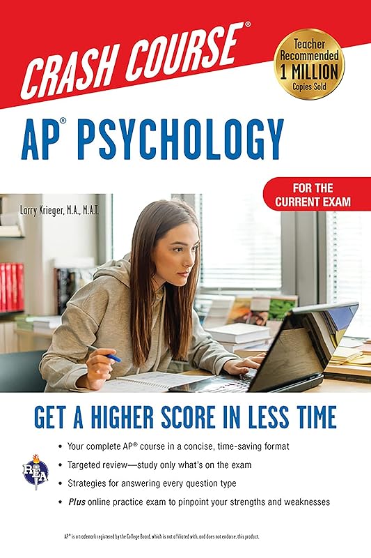 AP® Psychology Crash Course, Book + Online: Get a Higher Score in Less Time (Advanced Placement (AP) Crash Course) by Larry Krieger