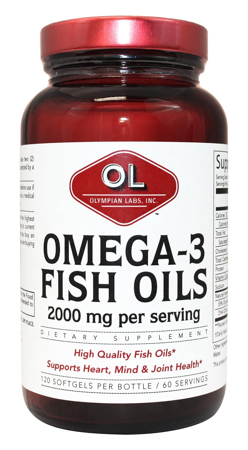 olympian labs omega-3 fish oils, 2000mg per serving/60 servings