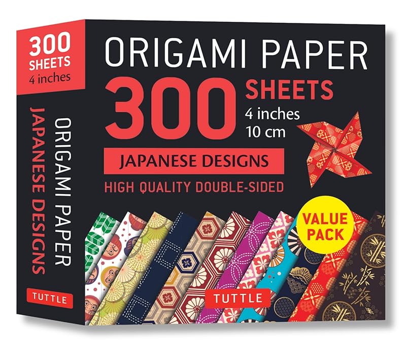 Origami Paper 300 sheets Japanese Designs 4" (10 cm): Tuttle Origami Paper: Double-Sided Origami Sheets Printed with 12 Different Designs by Tuttle Studio