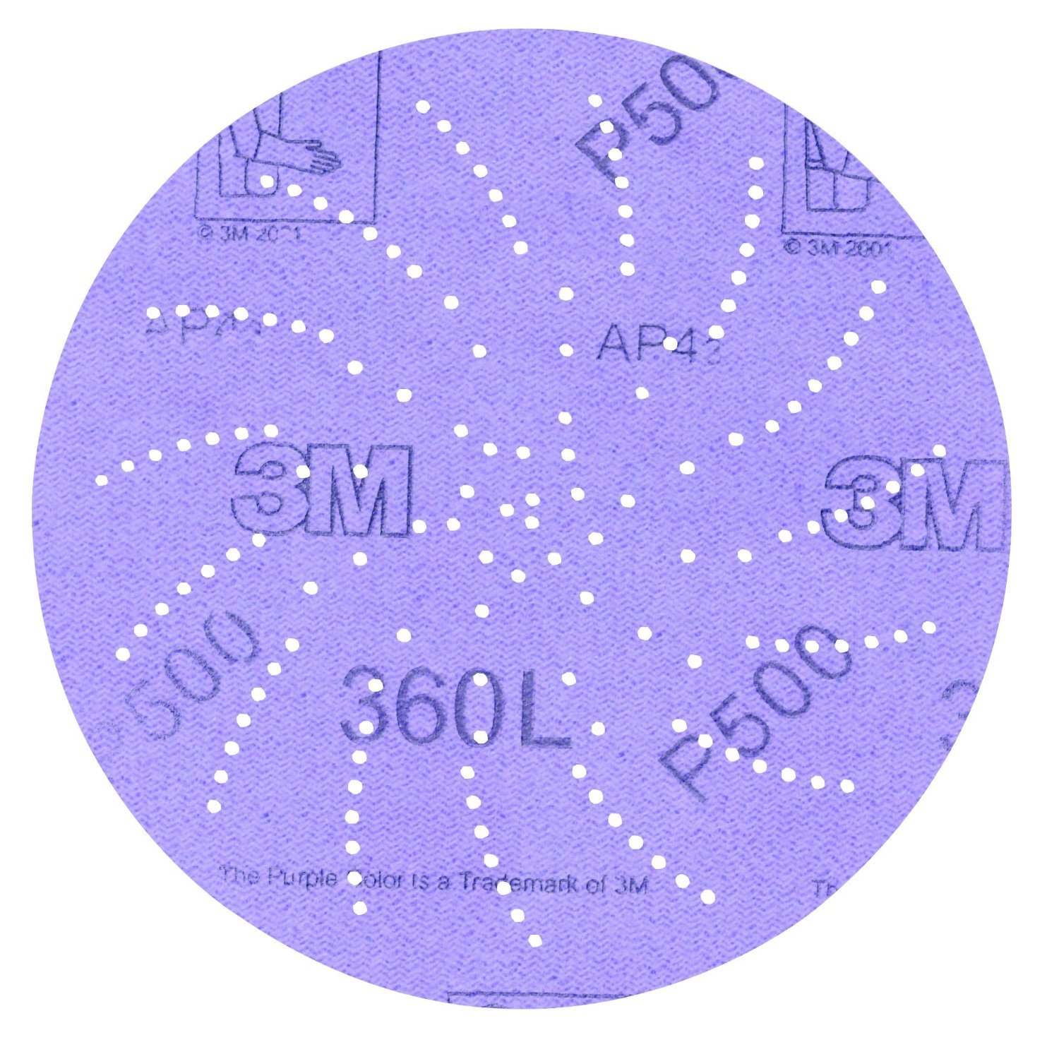 

3M Clean Sanding Disc 360L, Film, Hook and Loop, Aluminum Oxide, 5" Diameter, P1000 Grit (Pack of 100)