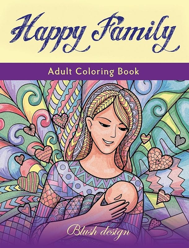 Happy Family: Adult Coloring Book by Blush Design