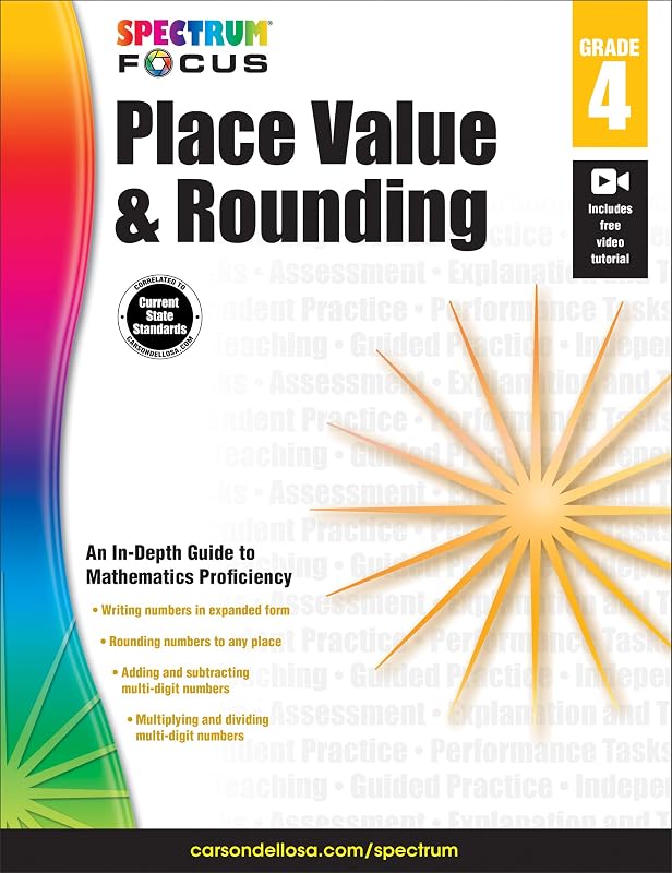 Spectrum - Place Value and Rounding, Grade 4 (Spectrum Focus) by Spectrum