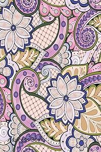 Address Book: Include Alphabetical Index With Floral background design cover