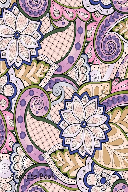 Address Book: Include Alphabetical Index With Floral background design cover by Shamrock Logbook