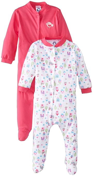 Gerber Baby-Girls Newborn 2 Pack Sleep N Play - House, Pink, 3-6 Months