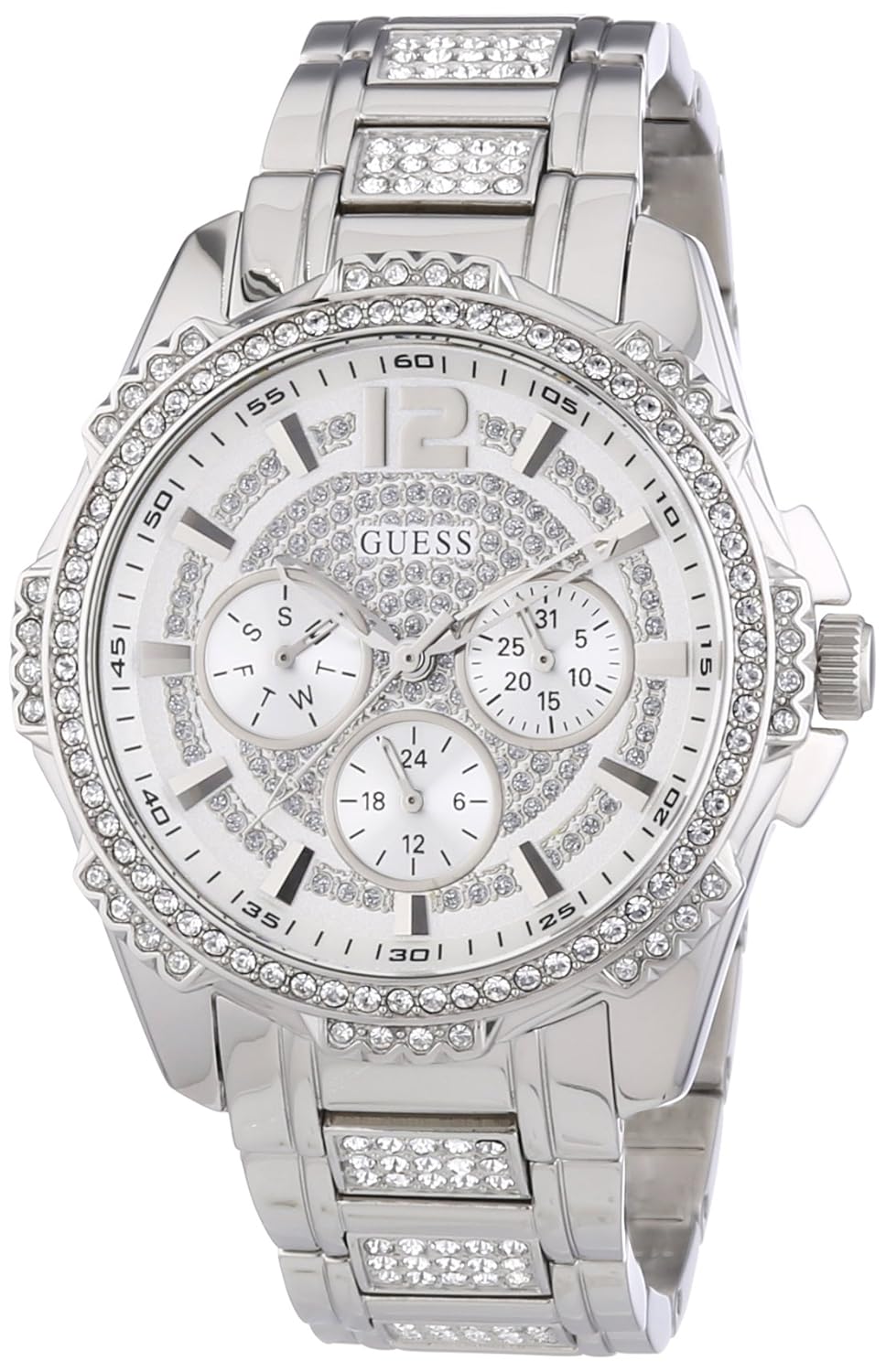 

Guess W0286L1 mm Silver Steel Bracelet & Case Mineral Women's Watch