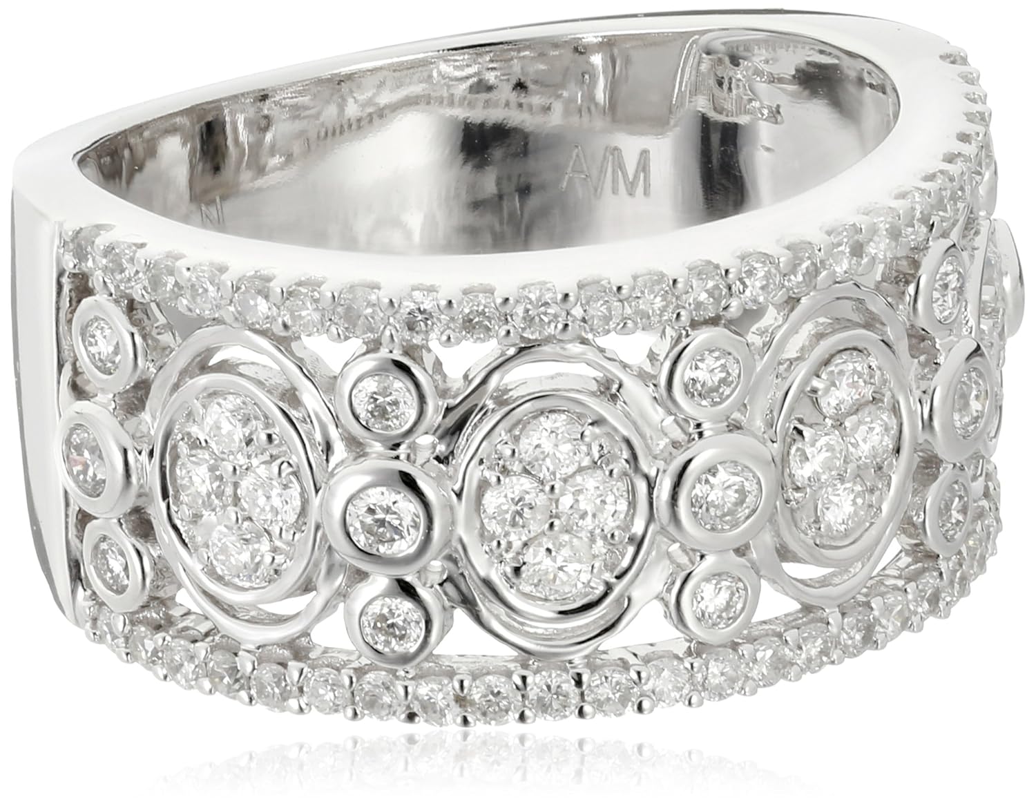 

14k White Gold Diamond Cocktail Ring (5/8 cttw, H-I Color, I1-I2 Clarity)