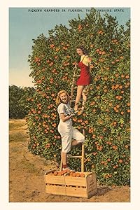 Vintage Journal Women Picking Oranges, Florida (Pocket Sized - Found Image Press Journals)