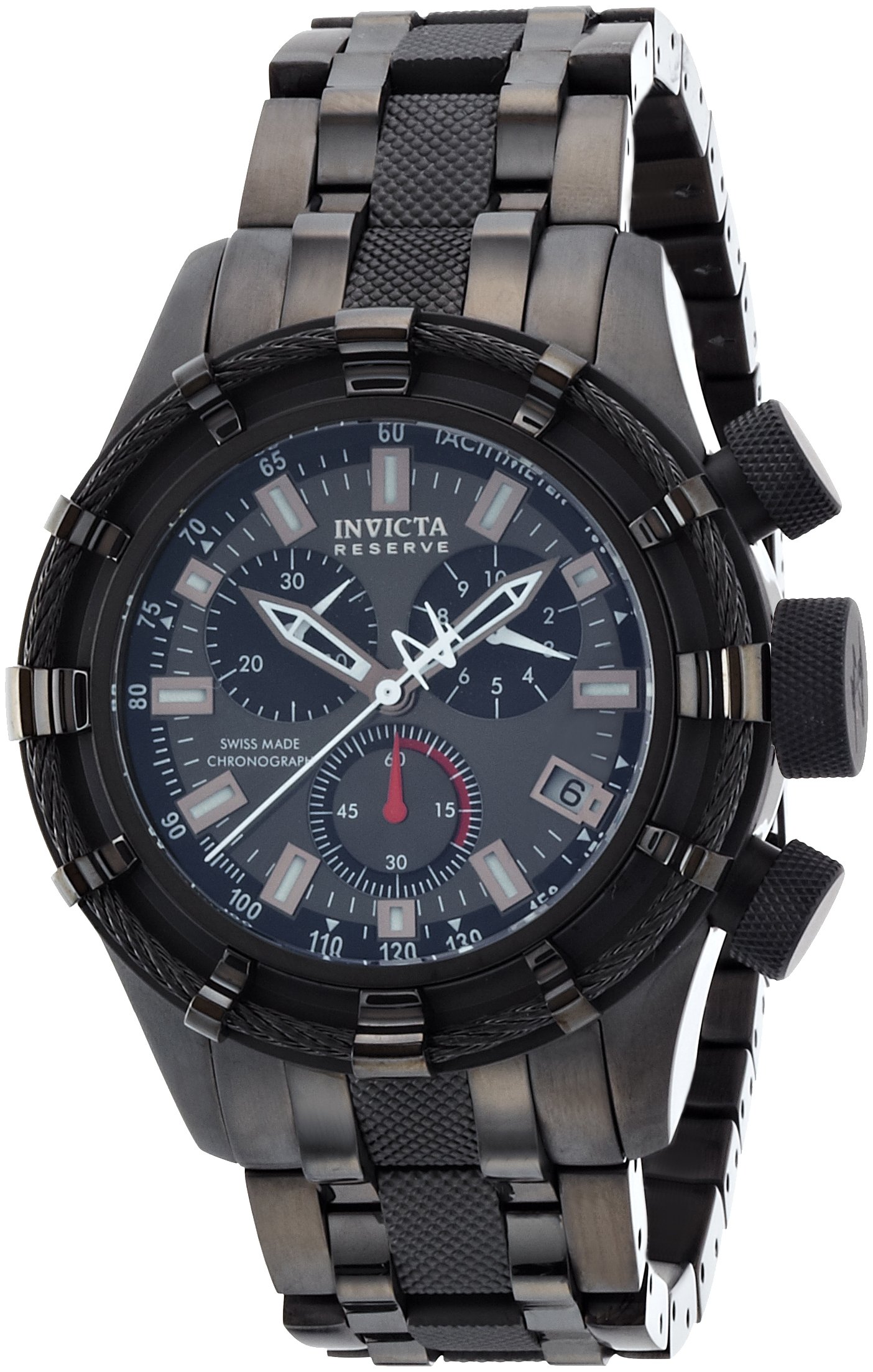 invicta mens 5629 reserve collection black and gun metal ion