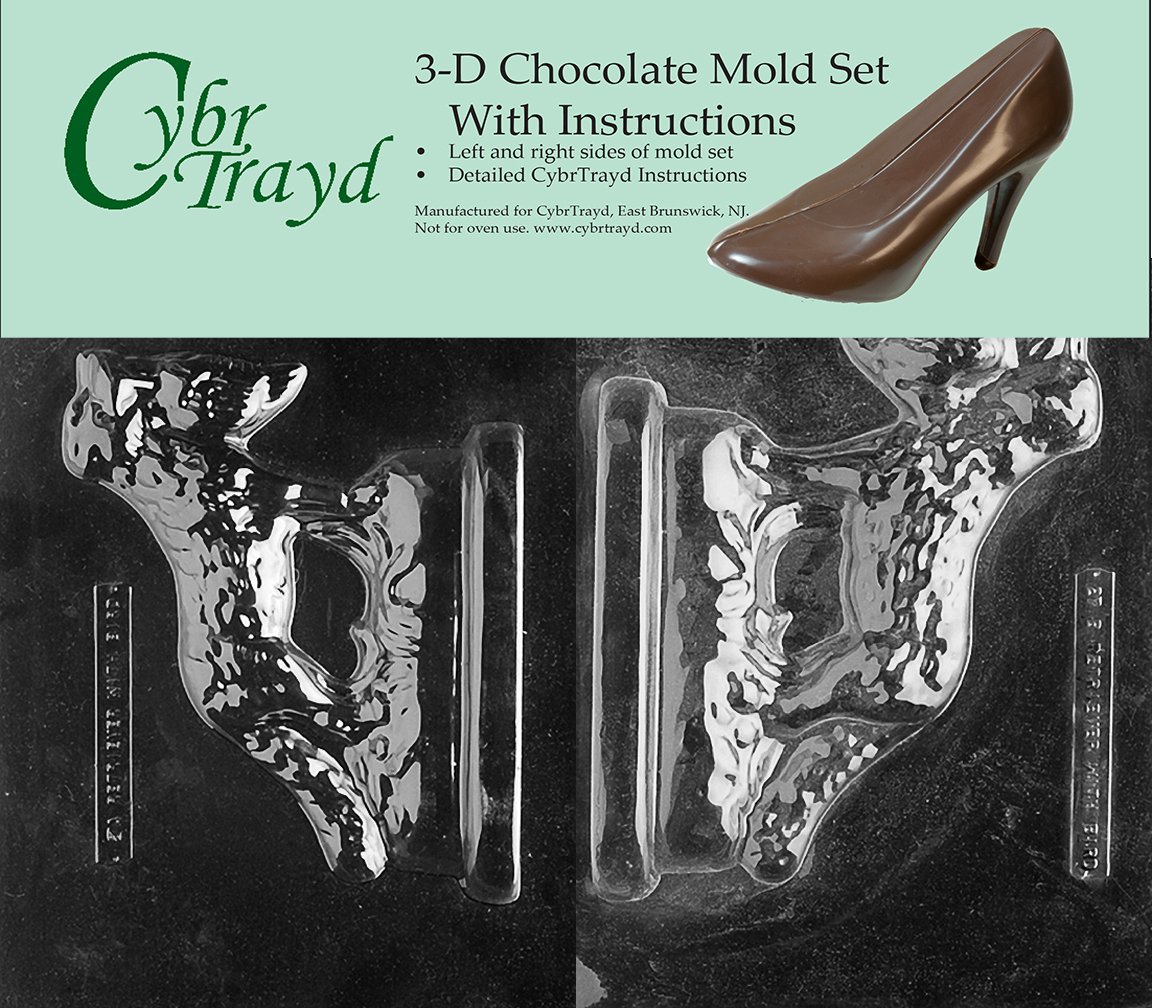 

Cybrtrayd DOG027AB Chocolate Candy Mold, Includes 3D Chocolate Molds Instructions and 2-Mold Kit, Golden Retriever with Bird