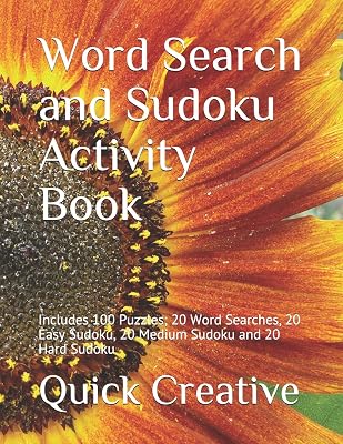 Word Search and Sudoku Activity Book: Includes 100 Puzzles; 20 Word Searches, 20 Easy Sudoku, 20 Medium Sudoku and 20 Hard Sudoku