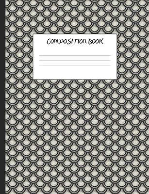 Composition Book: Silver Mermaid Scales, 200 Pages, College Ruled (7.44" x 9.69")