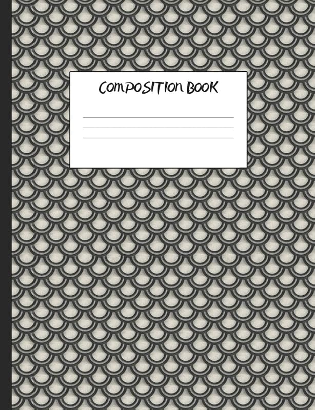 Composition Book: Silver Mermaid Scales, 200 Pages, College Ruled (7.44" x 9.69") by Larkspur & Tea Publishing