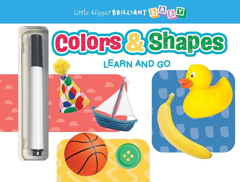 Little Hippo Books Color and Shapes Wipe Clean Preschool Workbooks and Activity Books for Kids Ages 3-5 I Tracing Books for Kids and Pre K Workbooks ... I Educational Children's Books & Kids Books by Little Hippo Books