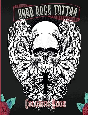 Hard Rock Tattoo: Adult Coloring Book with Skulls art