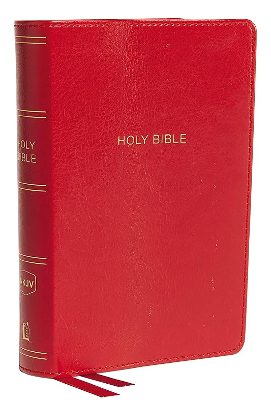 NKJV, Deluxe Reference Bible, Compact Large Print, Leathersoft, Red, Red Letter, Comfort Print: Holy Bible, New King James Version by Thomas Nelson