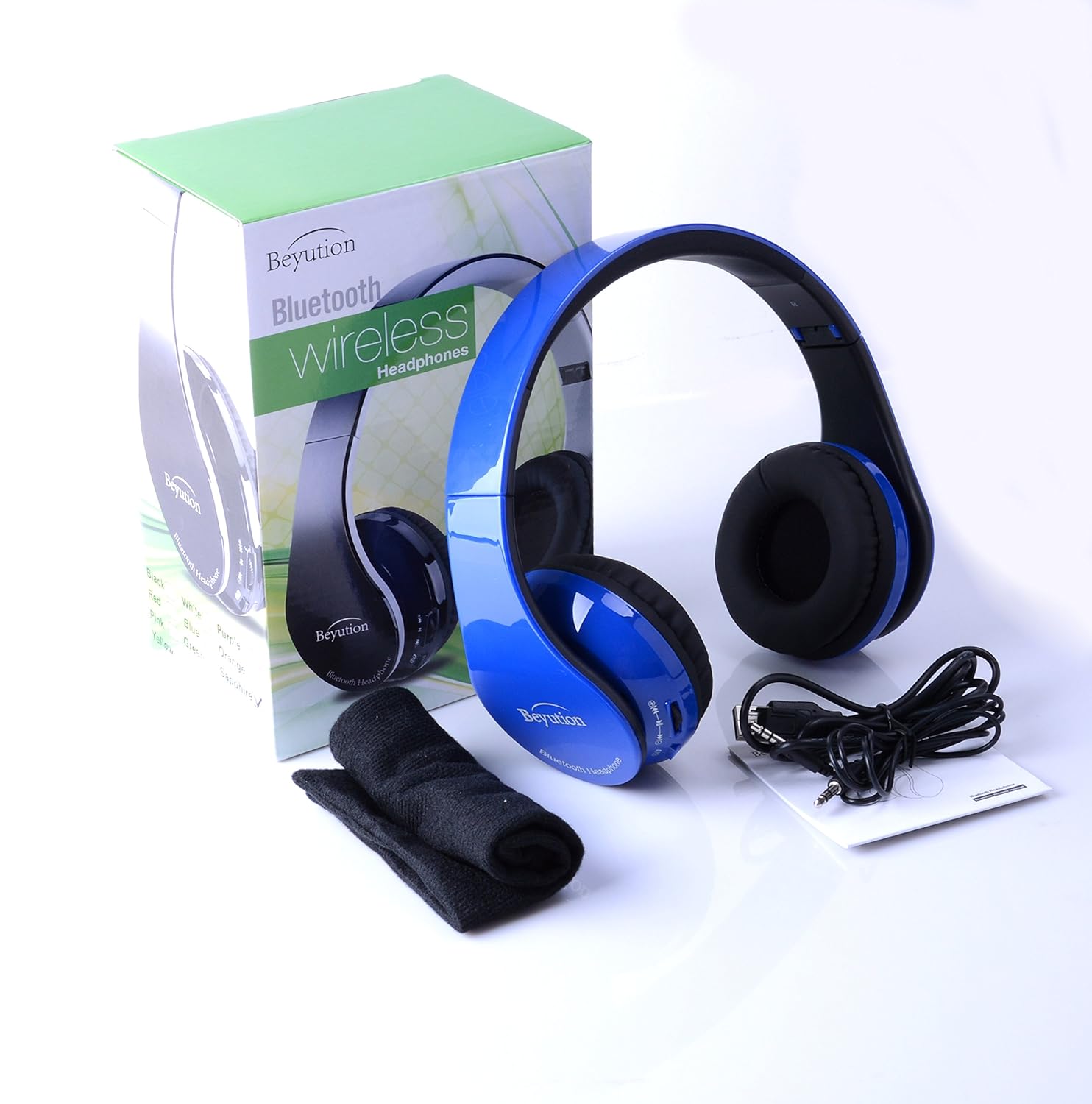 

New Royalblue color Beyution513 Hi-Fi Over-ear Stereo Bluetooth Headphones--Built in Mic-phone talk with phone or listen music clearly, built Noise cancellation technology, with Retail package!