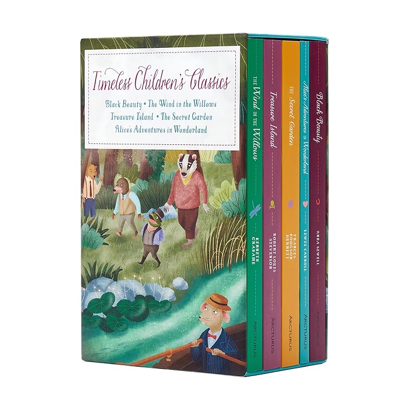 Timeless Children's Classics: Black Beauty - The Wind in the Willows - Treasure Island - The Secret Garden - Alice's Adventures in Wonderland by Lewis Carroll