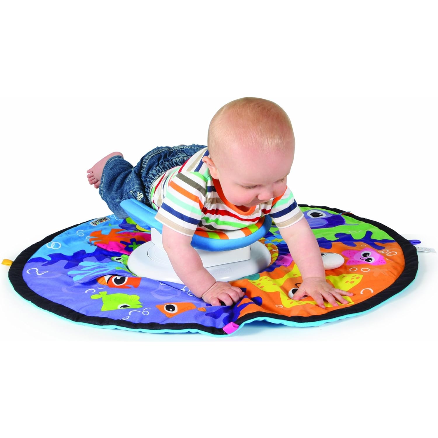 lamaze tummy time spin and explore sea gym