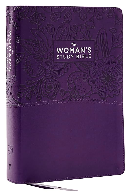 KJV, The Woman's Study Bible, Purple Leathersoft, Red Letter, Full-Color Edition, Comfort Print: Receiving God's Truth for Balance, Hope, and Transformation by Thomas Nelson