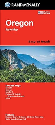 Rand McNally Easy To Read: Oregon State Map