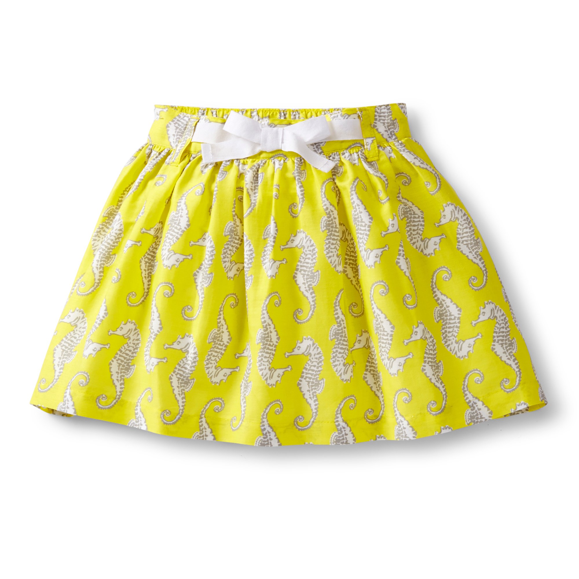 carters girls yellow with seahorses skirt and pantie -12mo
